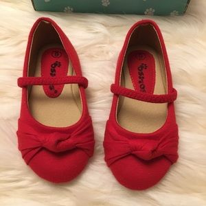 Ositos Christmas Red Strap Ballet Flats Sz 6
